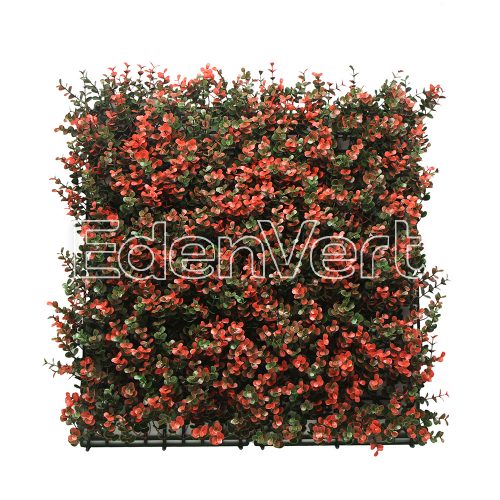 Seto Artificial Red Buxus Artificial Hedge Panel Fire Retardant