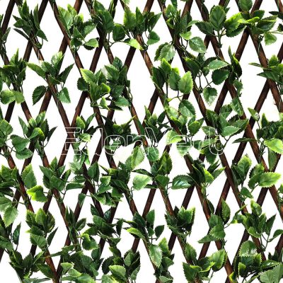 Expandable Artificial Rose Leaves Willow Fence