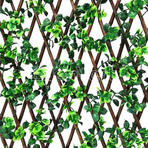 Valla Artificial Artificial Pachysandra Willow Fence for Balcony