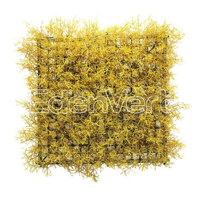 Yellow Snowflake Artificial Grass Wall Panel