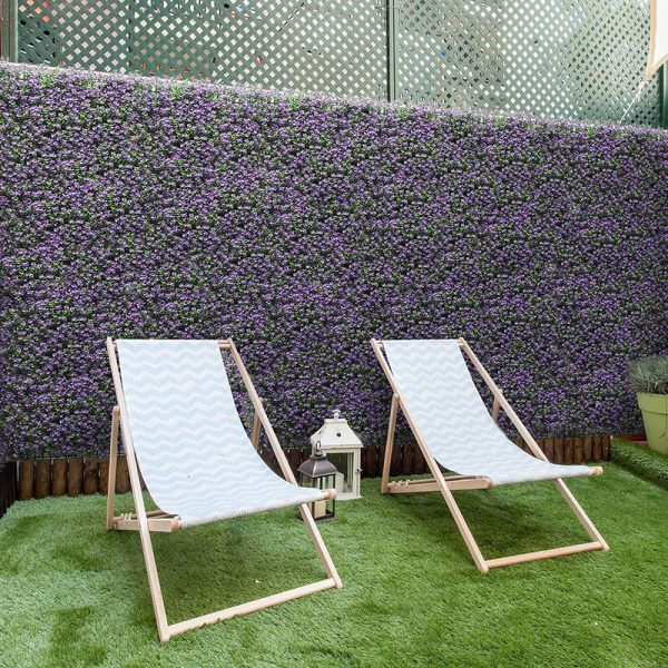 Decorative Artificial Purple Buxus Panel