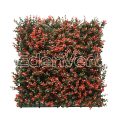 Red Buxus Artificial Hedge Panel Fire Retardant