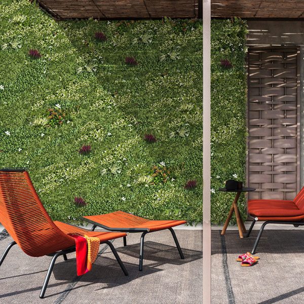 White Blossom Plant Wall Screening Panel