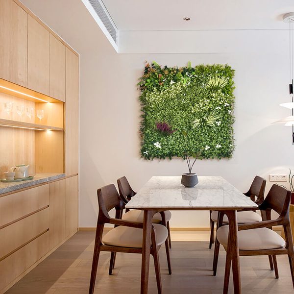 White Blossom Plant Wall Screening Panel