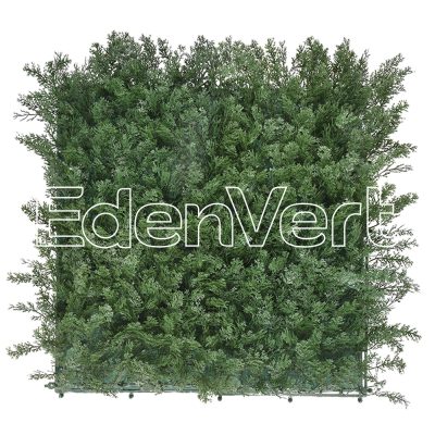 Dark Green Artificial Cypress Fence Panel