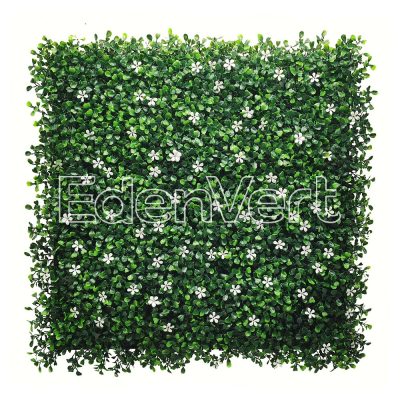 Artificial Boxwood Panel with Jasmine
