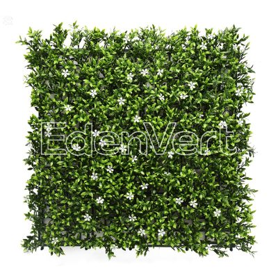 White Flowering Artificial Aptenia Leaf Panel