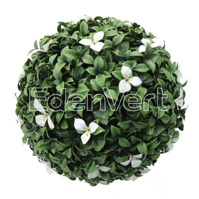 Artificial Topiary Ball of White Gardenia