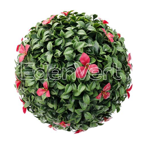 Topiarios Artificiales Artificial Topiary Ball of Red Gardenia