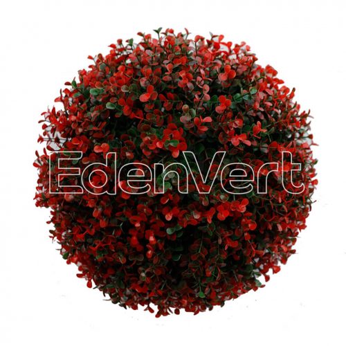 Topiarios Artificiales Red Buxus Topiary Ball for Porch Decoration