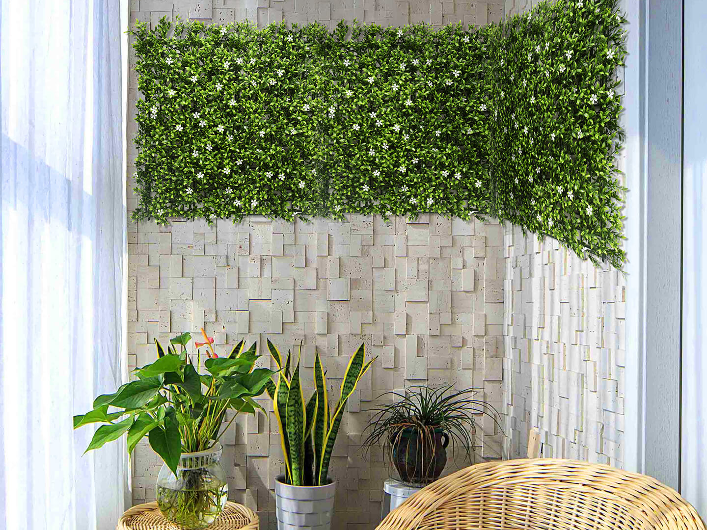 Artificial Hedges Brightening Your Balcony 1 balcony with artificial hedges