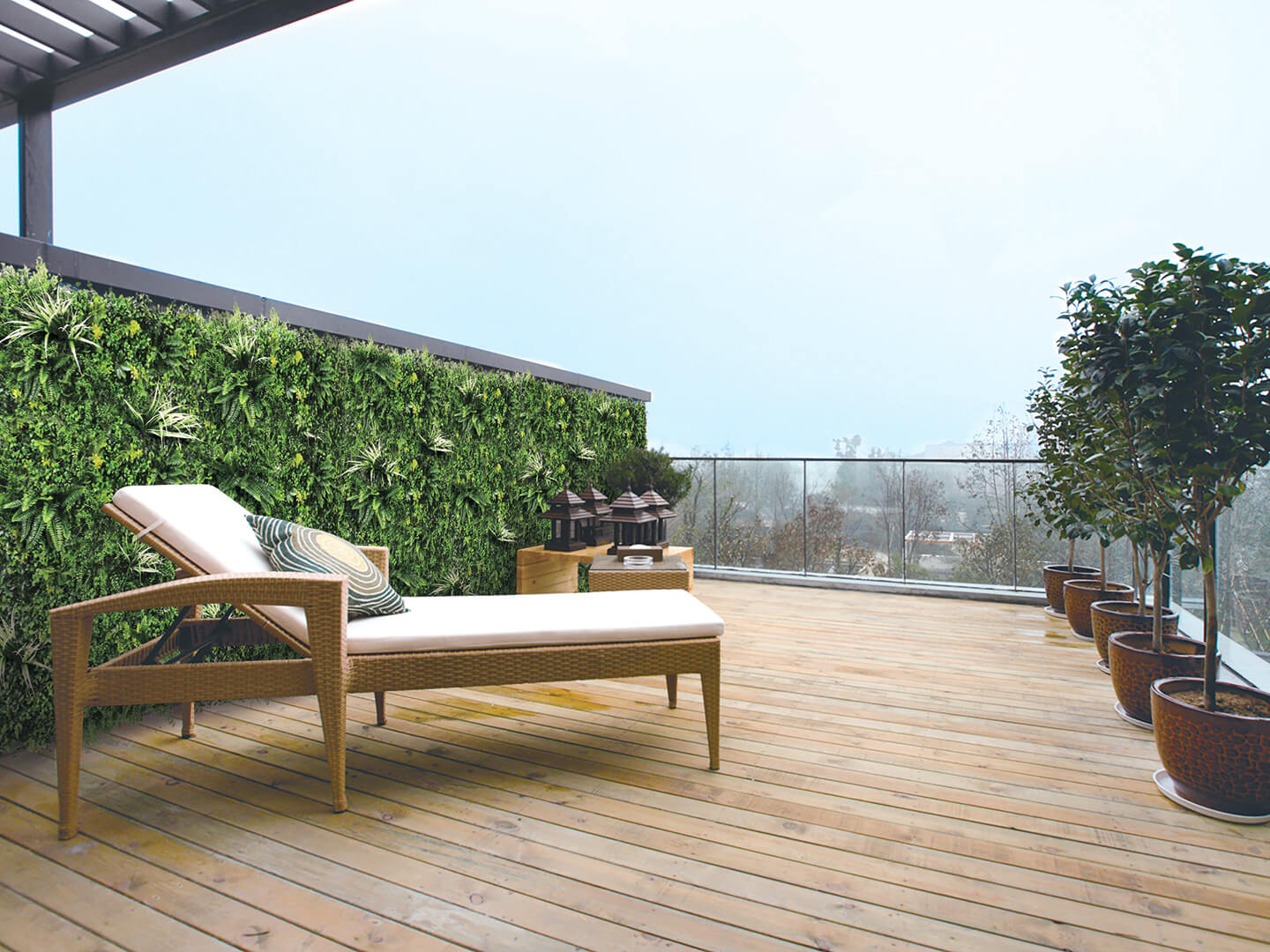 artificial plant decoration at yard