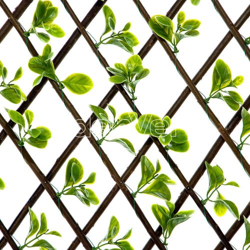 Valla Artificial Jade Leaf Willow Fence for Outdoor Garden Decor