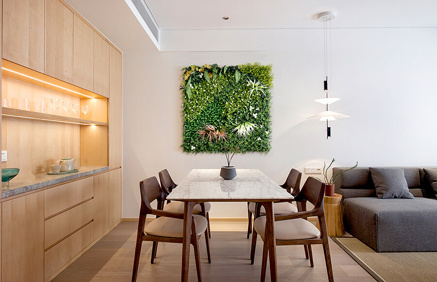 Faux Plant Wall Art for 2022 Interior Design 2 Green walls for living room