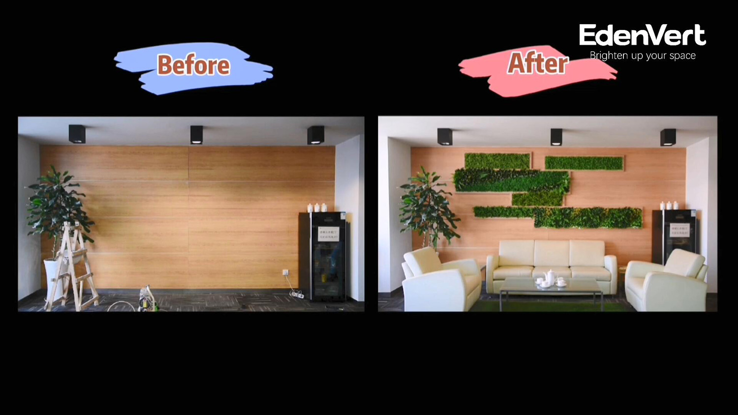 Video de Instalación 5 Artificial Hedges Installation in Reception Space