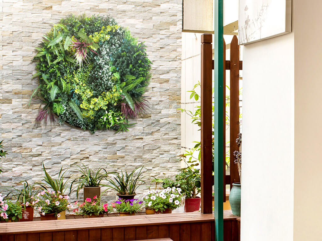 3D ARTIFICIAL FRAMED GREEN WALL ART 1 3D artificial framed green wall art