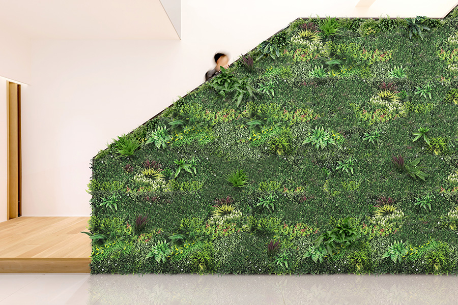 Artificial Plant Wall: Elevate Your Hotel or B&B Ambiance and Decor Effortlessly 4 Artificial Plant Wall for Stairway