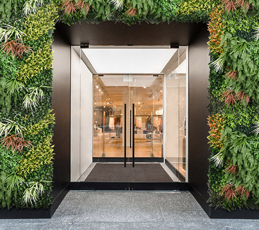 3D wall coverings at the entrance