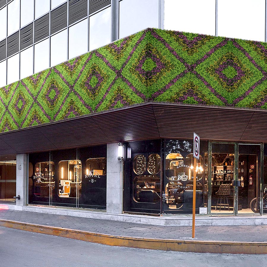 Colorful Light series hedge wall