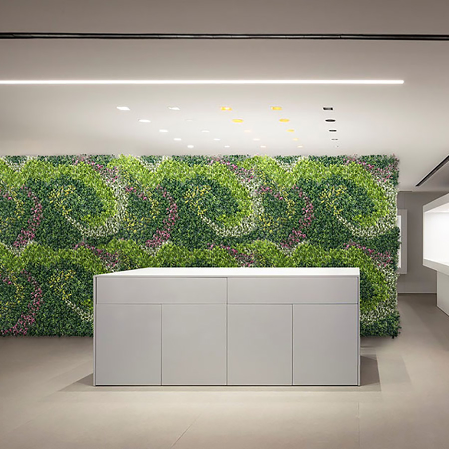 fake garden walls for reception area