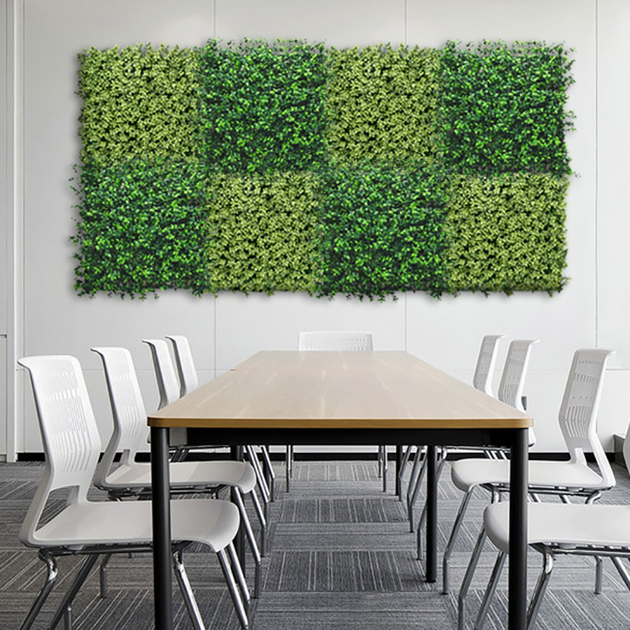 faux plant wall decor for office