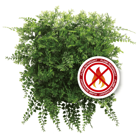 Cómo instalar muros verdes o paneles de seto artificiales 13 Fire Retardant-1