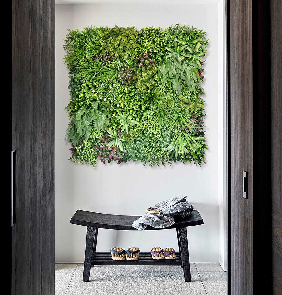 20 Easy Tips for Decorating with Artificial Plants 2 artificial vertical garden