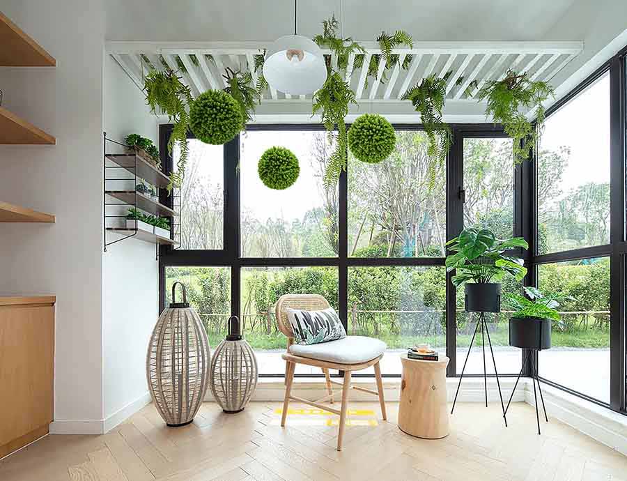 20 Easy Tips for Decorating with Artificial Plants 14 hanging plants