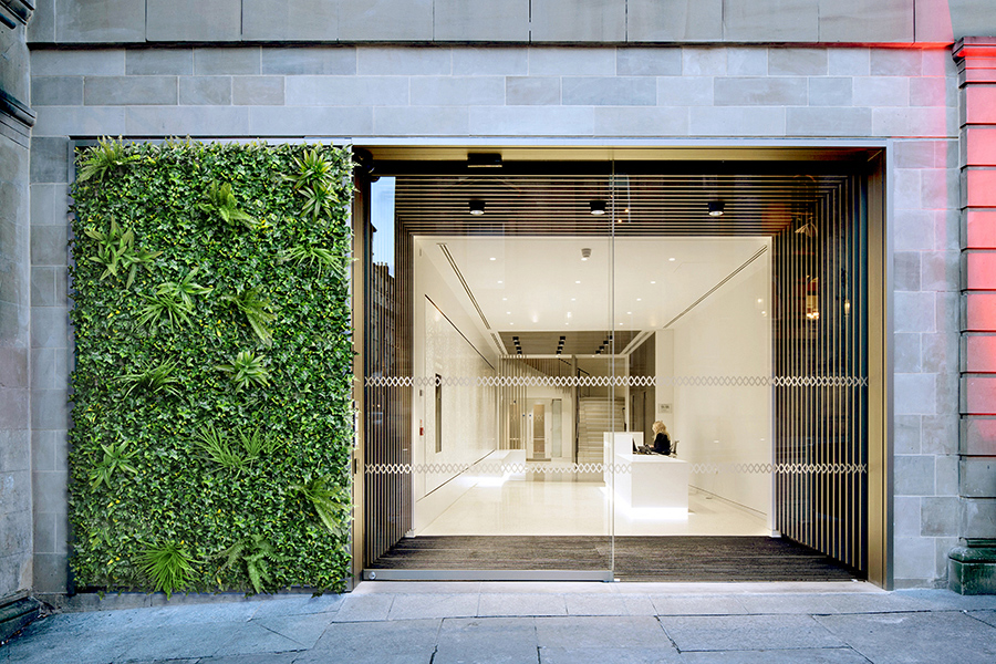 Muro de vegetación artificial