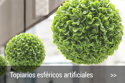 Topiarios esféricos artificiales