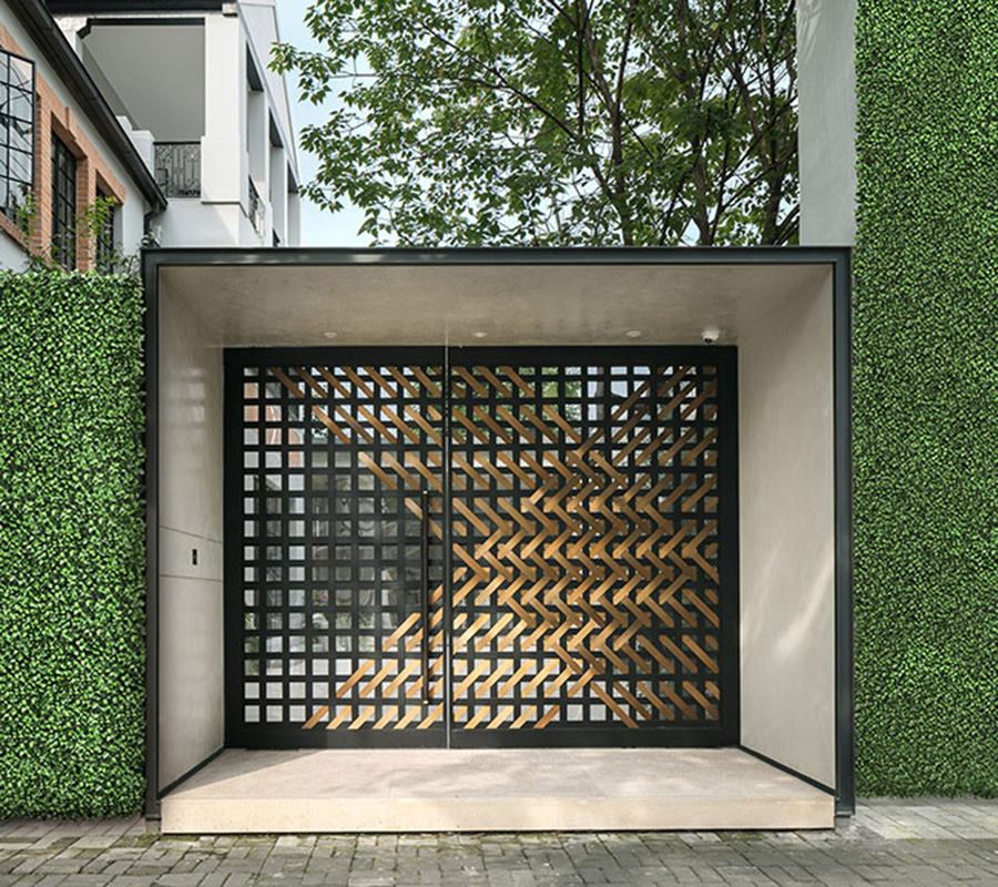 30 Ideas de Decoración de Pared con Verde Artificial 2 Decoración de pared para entrada