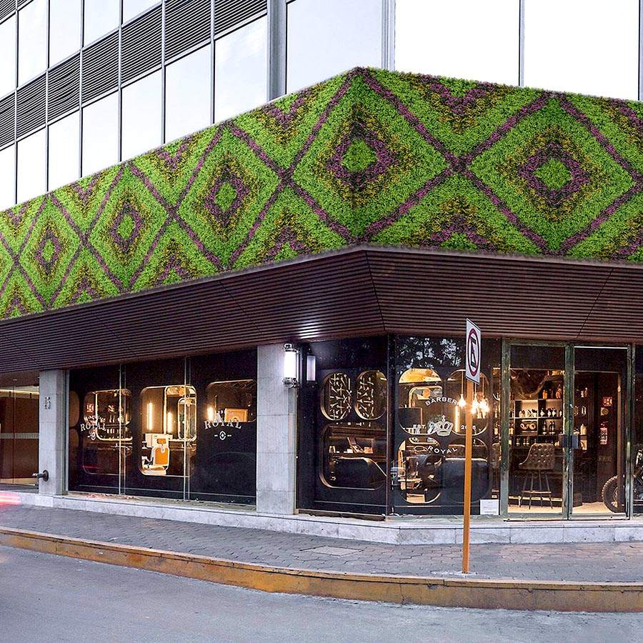 30 Ideas de Decoración de Pared con Verde Artificial 24 Muro de setos Serie Colorful Light