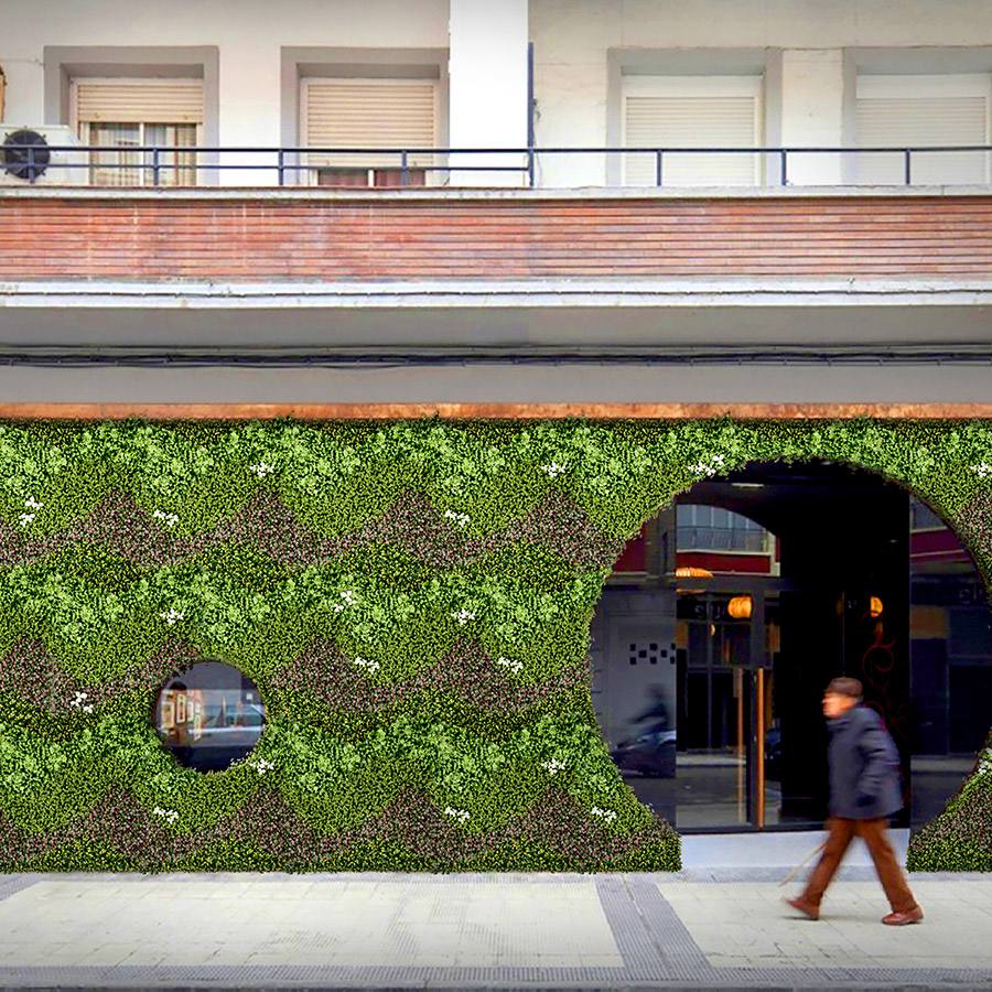 30 Ideas de Decoración de Pared con Verde Artificial 31 Decoración natural para muros exteriores