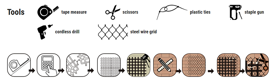 Instalar paneles de seto artificial