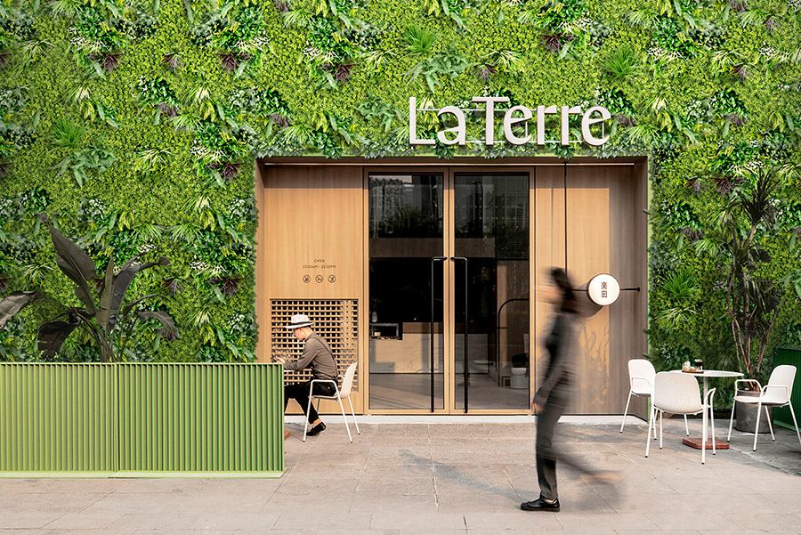 Muro vegetal artificial comercial