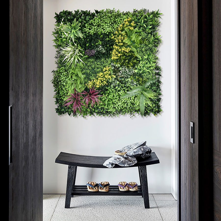 ¿Las plantas artificiales realmente se ven de mal gusto? 2 panel de pared verde artificial
